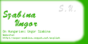 szabina ungor business card